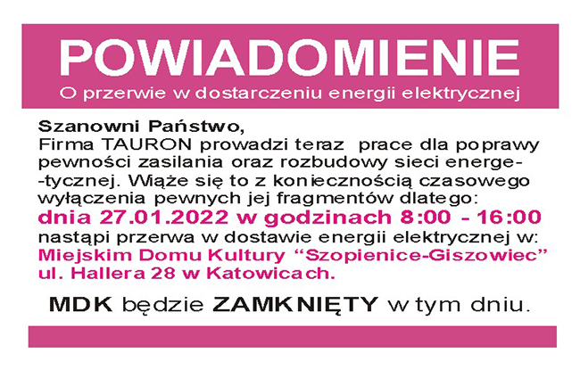 ogłoszenie MAŁE