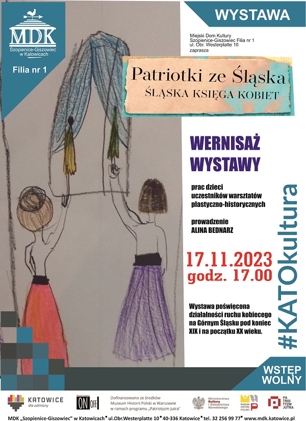 plakat wernisaż patriotki dzieci-mały